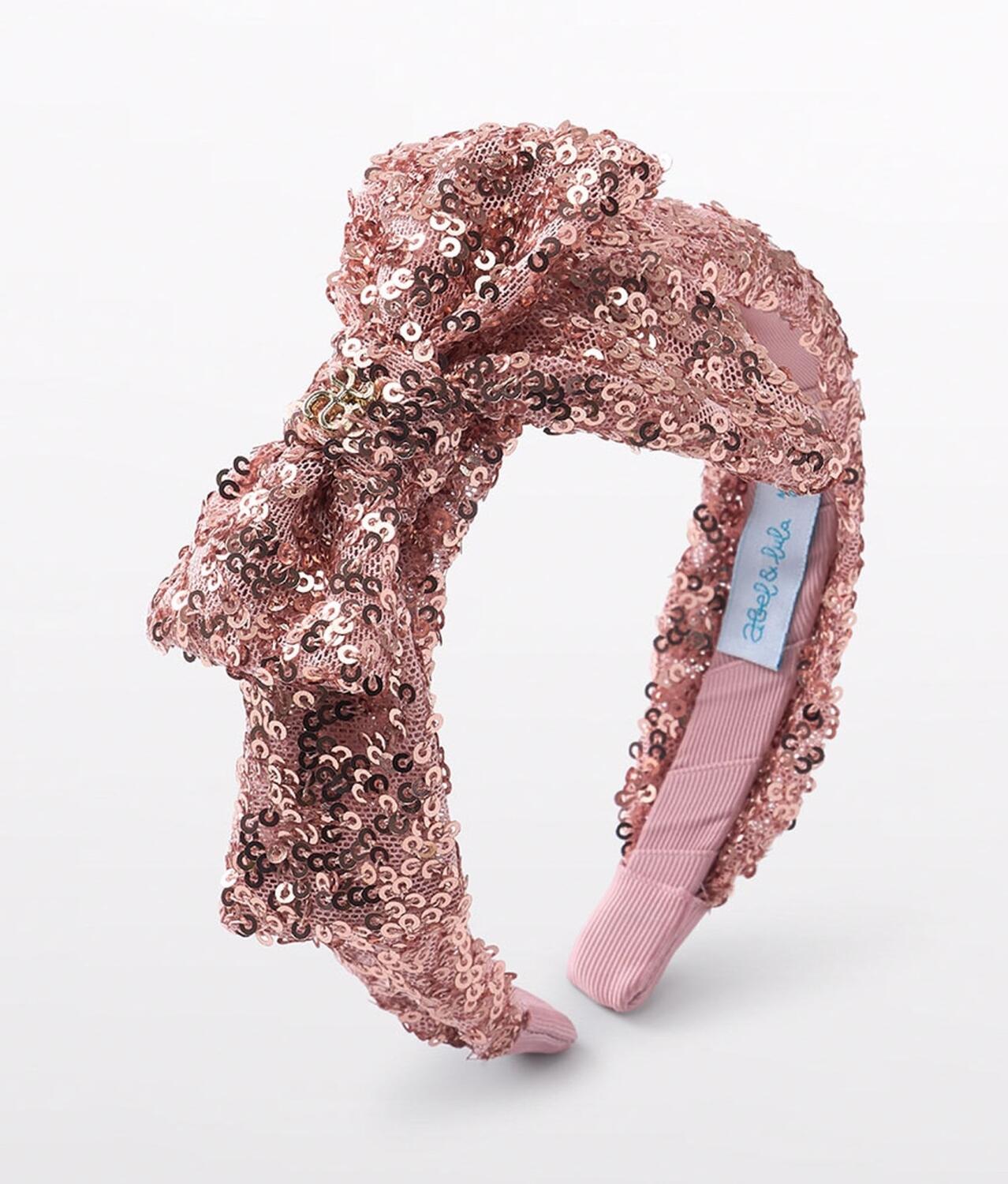 abel & lula M&auml;dchen Haarreif Pailletten rosa