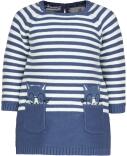 Happy Girls Kinderkleid Strickkleid Katze jeansblau