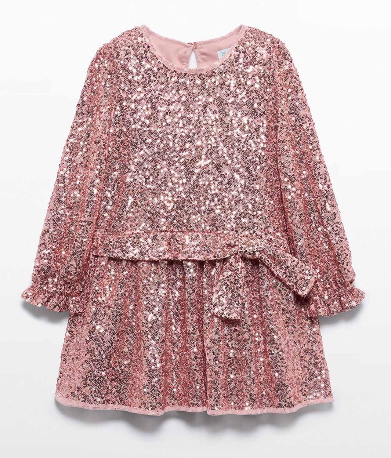 abel & lula M&auml;dchen Kinder Kleid festlich Pailletten rosa