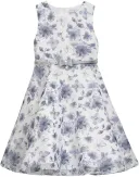 DANAMADE festliches Mädchen Kinder Kleid Meva grau