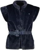 Le Chic Mädchen Weste Plüsch blau