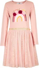 Happy Girls M&auml;dchen Kinder Kleid Regenbogen rosa