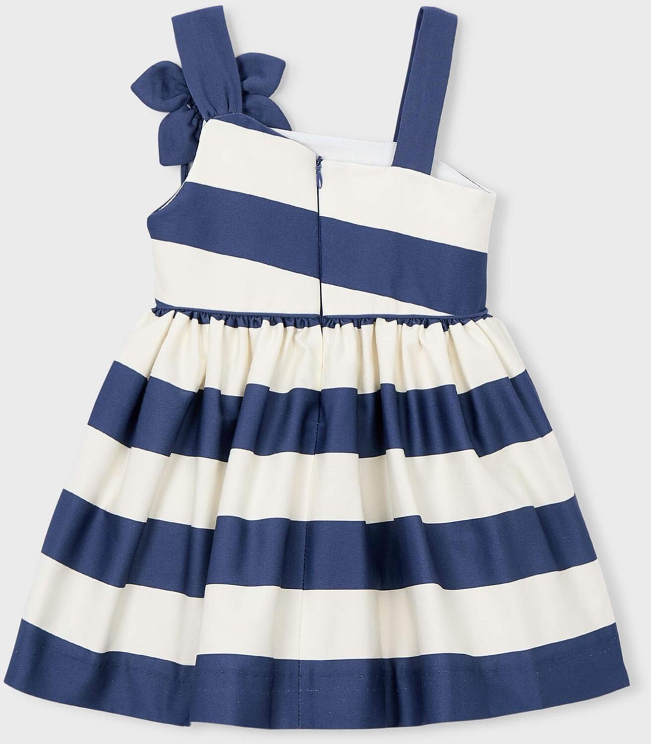 Mayoral festliches M&auml;dchen Kinder Kleid gestreift blau ecru