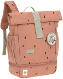 Lässig Kindergartenrucksack Mini Rolltop Happy Prints braun