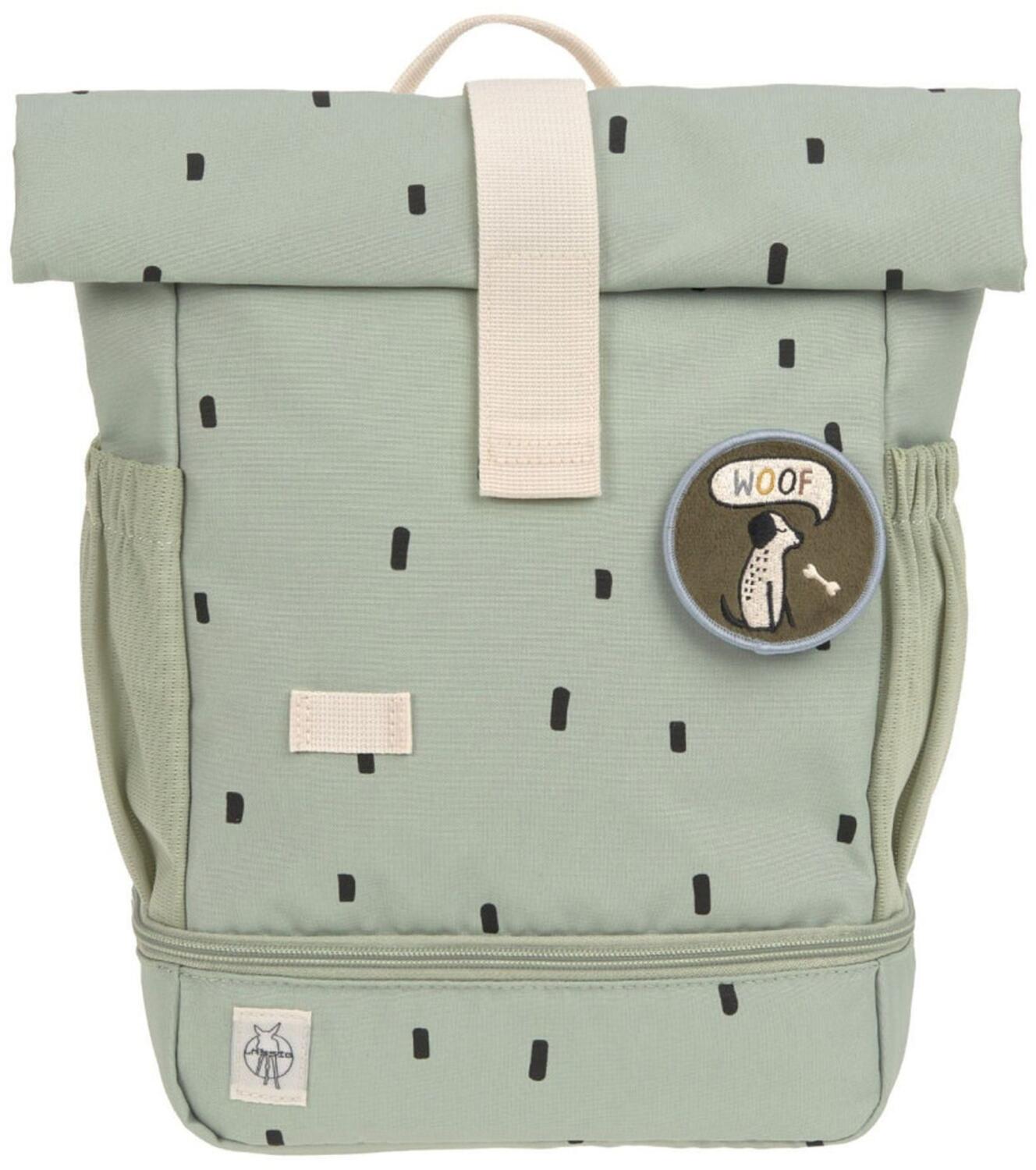 Lässig Kindergartenrucksack Mini Rolltop Happy Prints grün