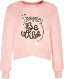 Happy Girls Kinder Mädchen Sweatshirt Be Wild rosa
