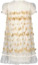 Le Chic M&auml;dchen Kleid festlich Schmetterlinge ecru