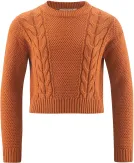 Happy Girls Kinder Mädchen Pullover Zopf kupfer