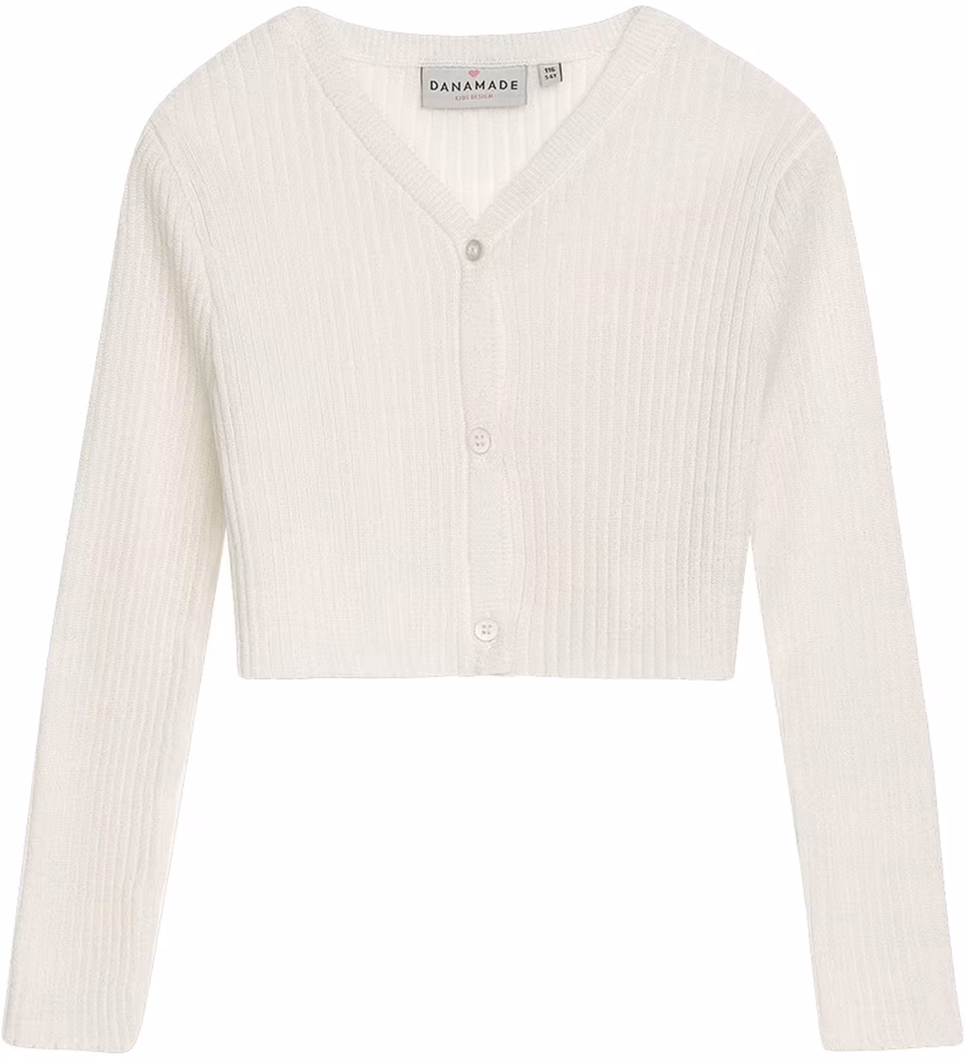 DANAMADE M&auml;dchen Cardigan Strick-Jacke Glitzer Sia ecru