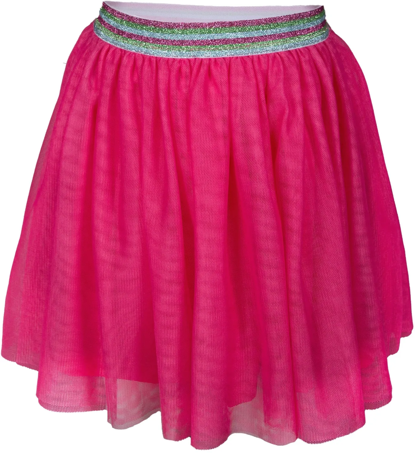 Happy Girls M&auml;dchen Kinder Rock Mesh mit Glitzerbund pink