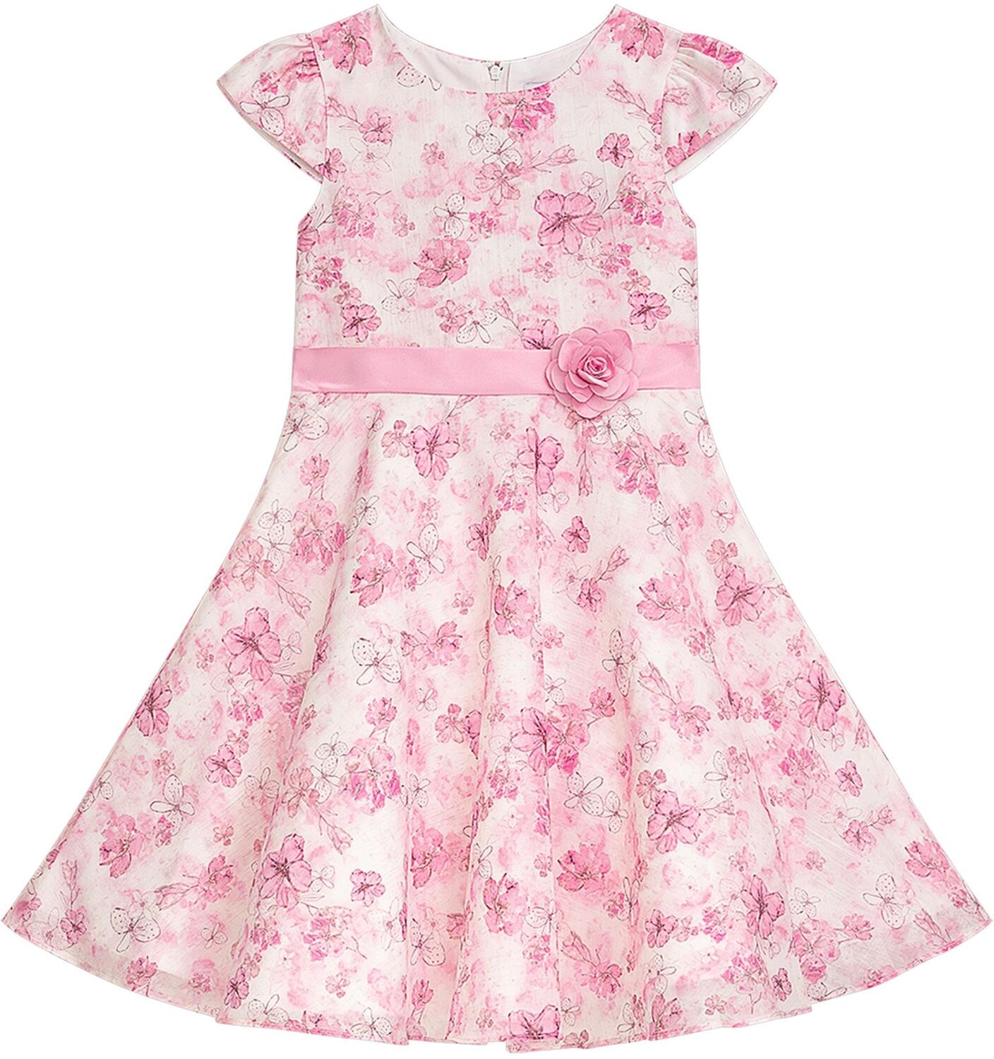 DANAMADE Blumenkind M&auml;dchen Kleid festlich Bl&uuml;ten pink