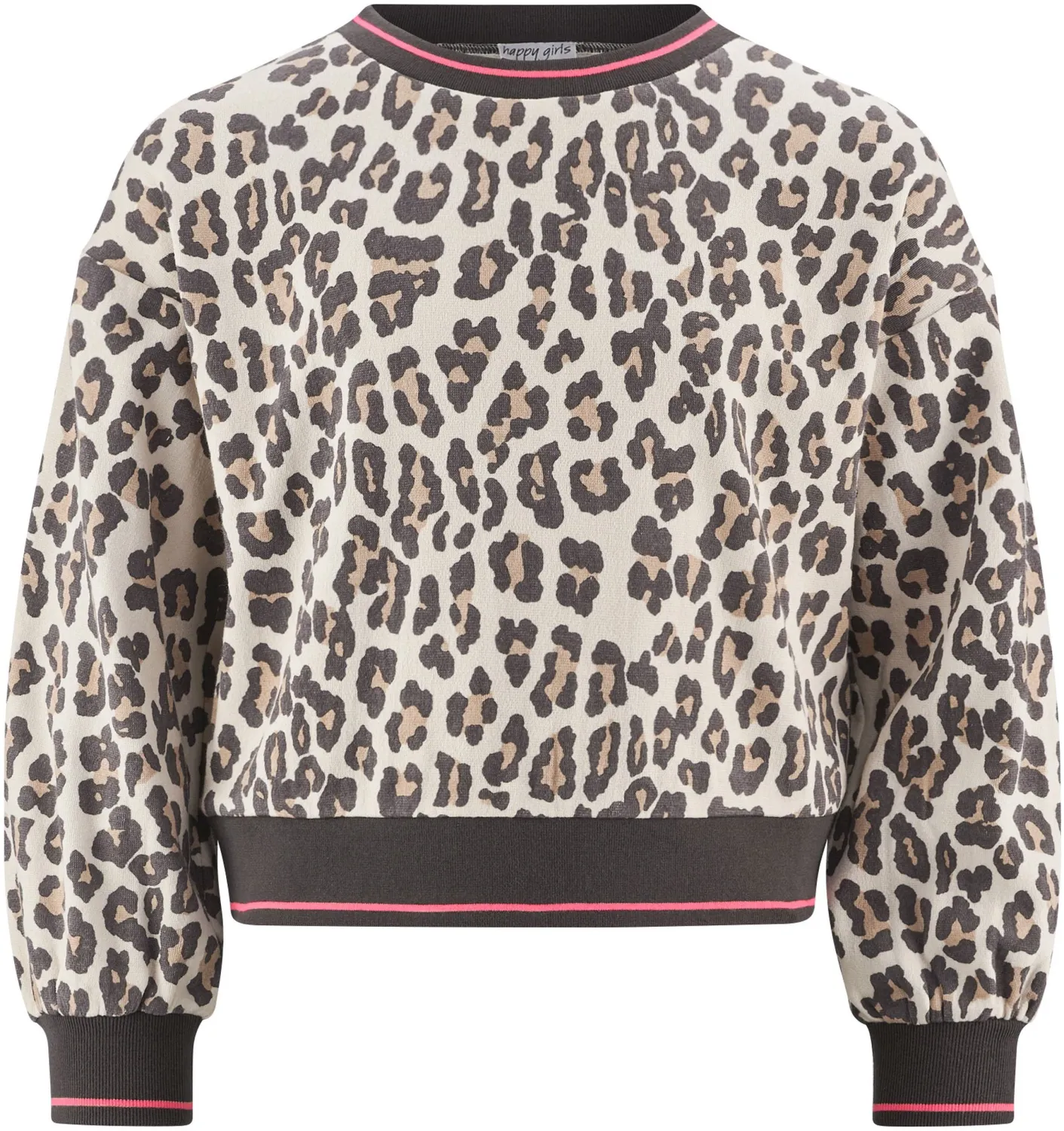 Happy Girls Teens Mädchen Sweatshirt Leo beige