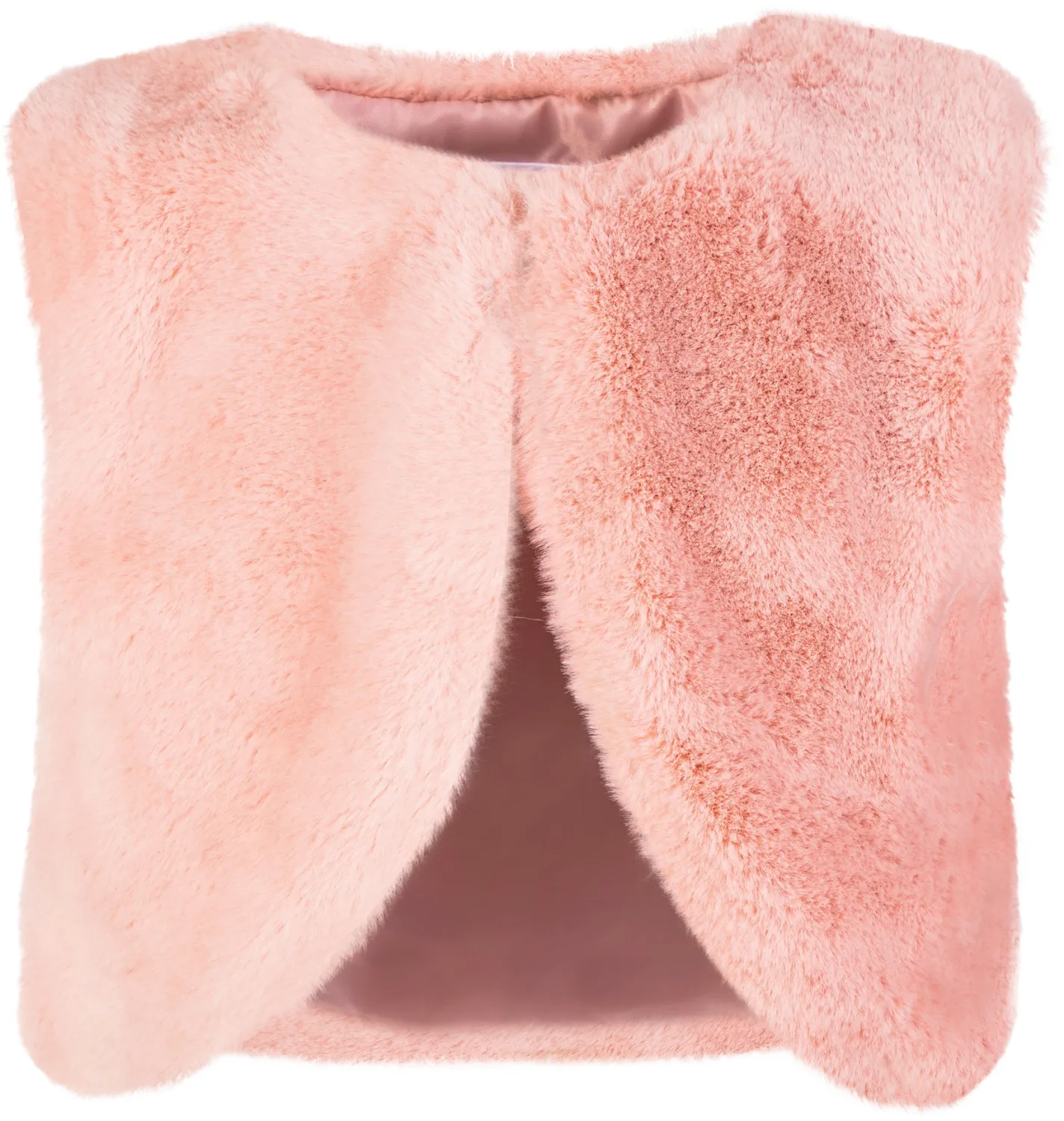 Happy Girls Kinder Weste kurz Kunstfell berry