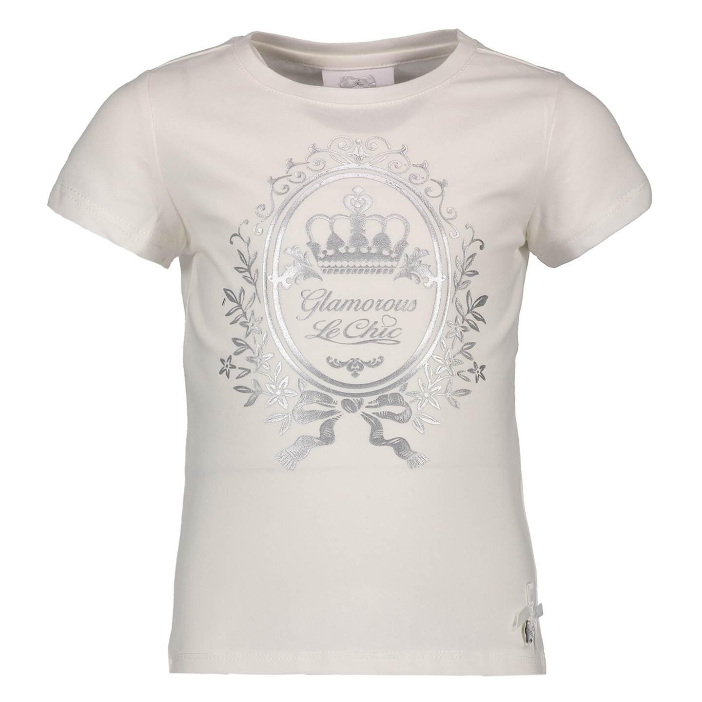 Le Chic Kinder M&auml;dchen T-Shirt mit Silberdruck