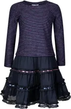 Happy Girls Kinder M&auml;dchen Kleid festlich Glitter blau