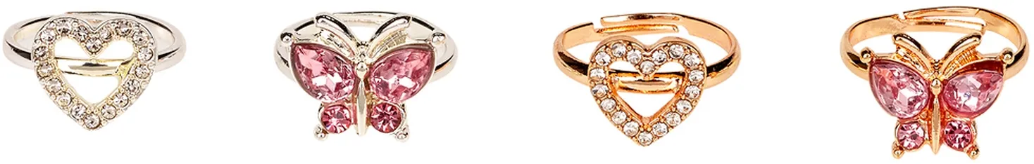 Souza Kinderring Glamour Herz oder Schmetterling