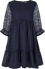 Happy Girls M&auml;dchen Kleid festlich Konfirmation Volant blau