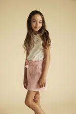 Creamie M&auml;dchen Shorts mit Glitzer-Streifen rosa