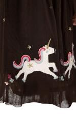 Happy Girls M&auml;dchen Kinder Kleid Einhorn salmon schwarz