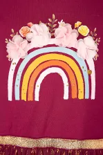 Happy Girls M&auml;dchen Kinder Kleid Regenbogen berry