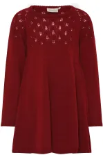 minymo M&auml;dchen Kleid Strickkleid rot