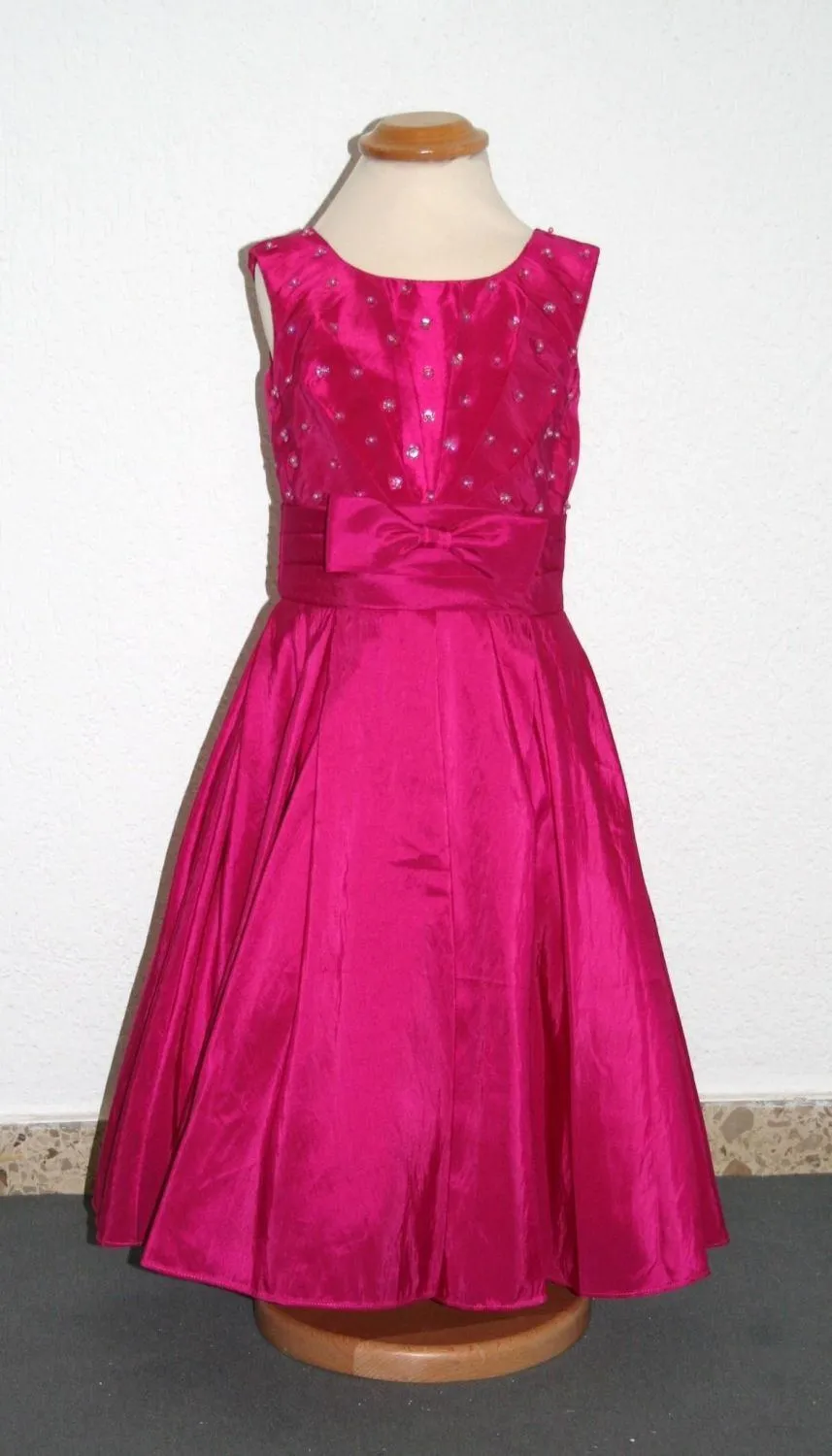 Blumenkind M&auml;dchen Kleid festlich Terese fuchsia