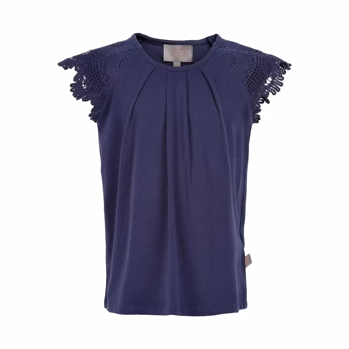 Creamie Kinder M&auml;dchen T-Shirt Crissy Spitze blau