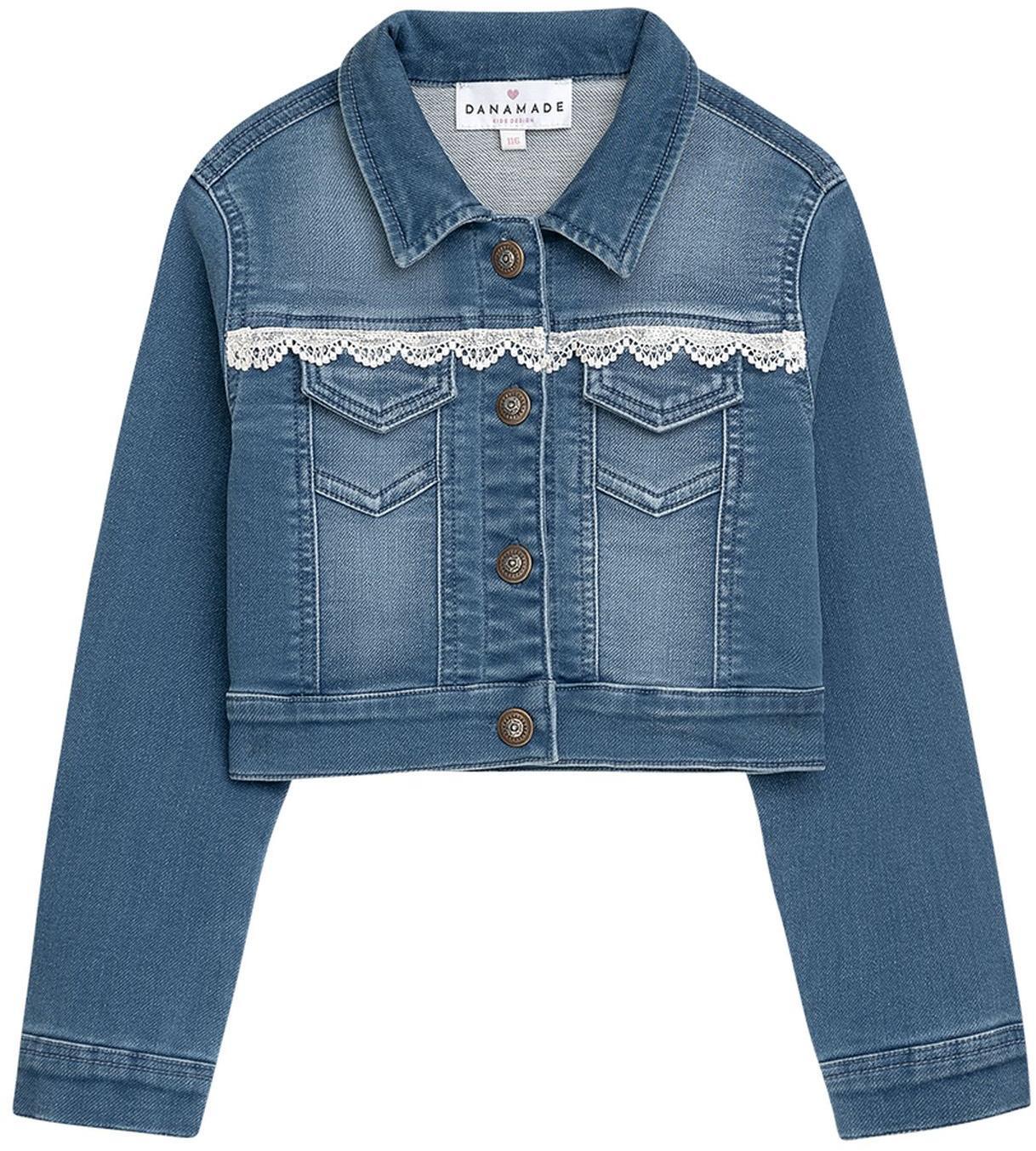 Danamade Jeansjacke mit Borte blau