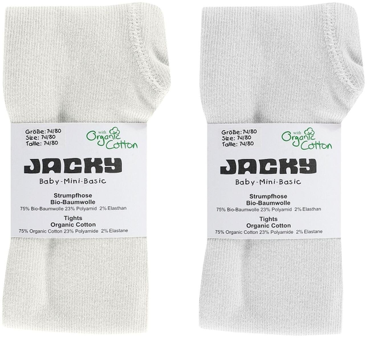 Jacky Baby Strumpfhose 2er-Pack Biobaumwolle wei&szlig; und ecru