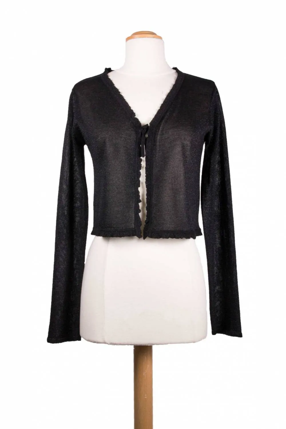 Eisend Kinder M&auml;dchen Bolero Cardigan Lurex schwarz