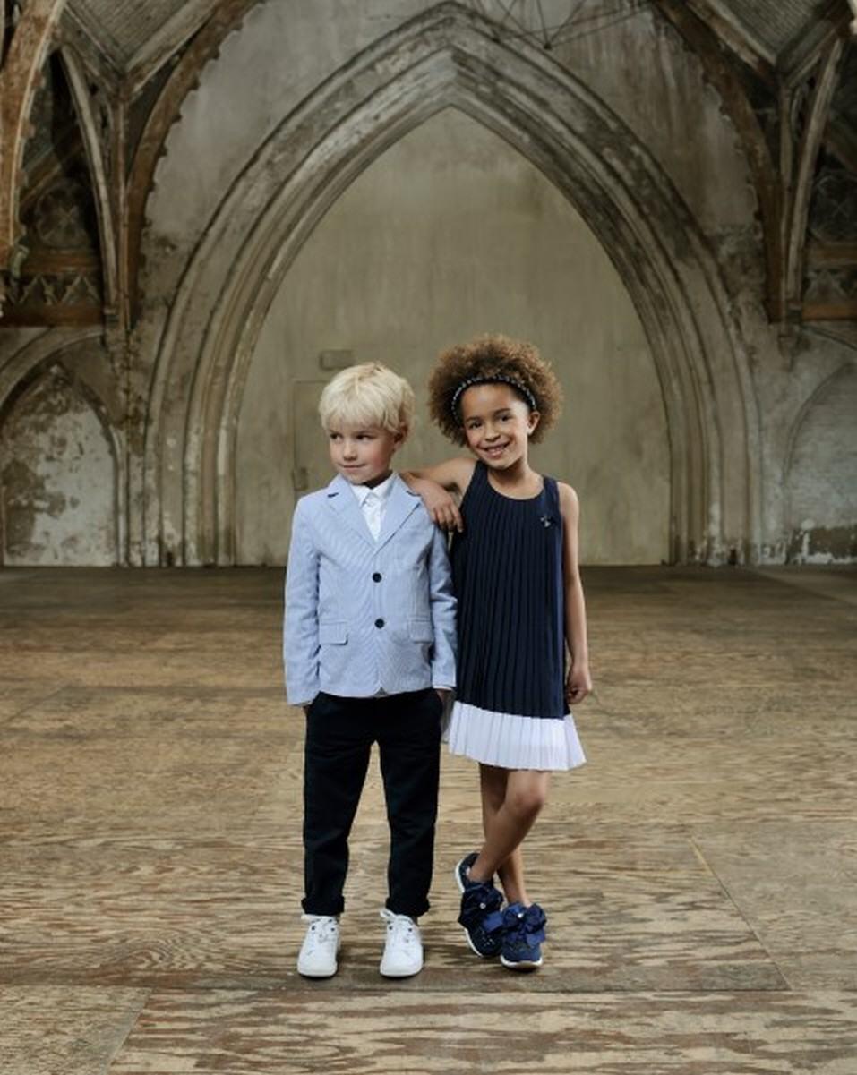 Le Chic Kinder M&auml;dchen Kleid festlich Plissee