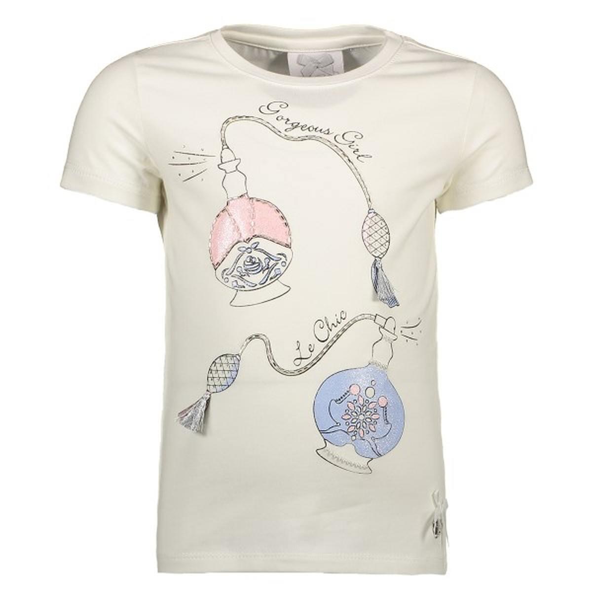Le Chic Kinder M&auml;dchen T-Shirt mit edler Deko wei&szlig;