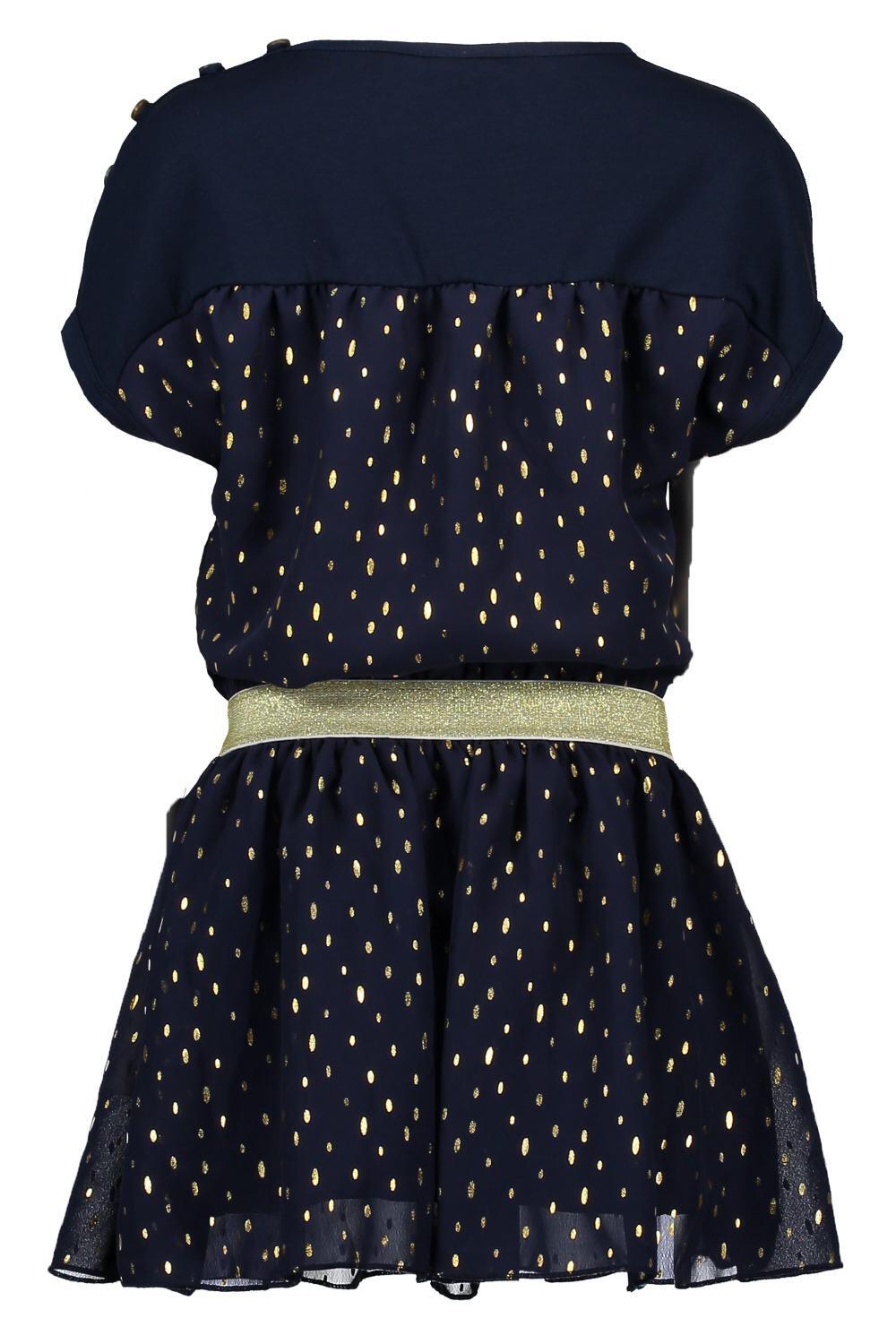 NONO Kinder M&auml;dchen Kleid festlich Mony blau