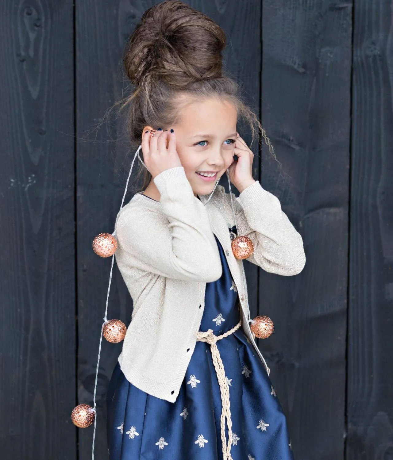 Nono M&auml;dchen Lurex Jacke gold