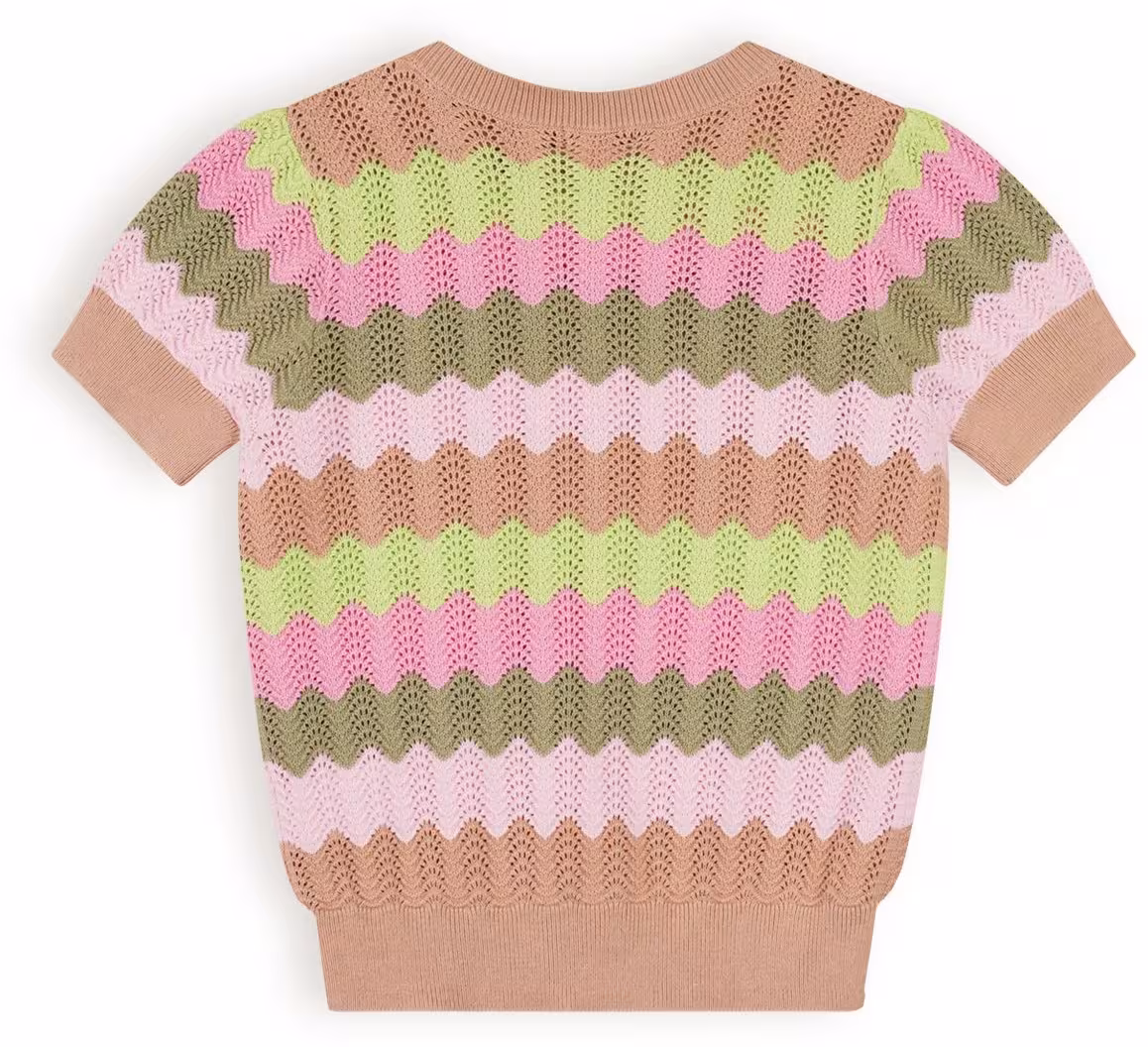 Nono M&auml;dchen Pullover Kae Ajour bunt