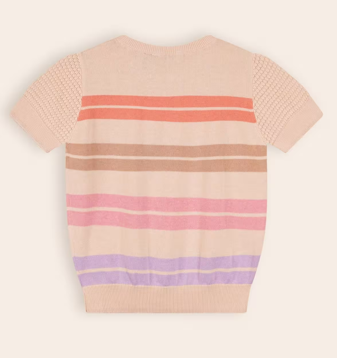 Nono M&auml;dchen Pullover Kae gestreift beige