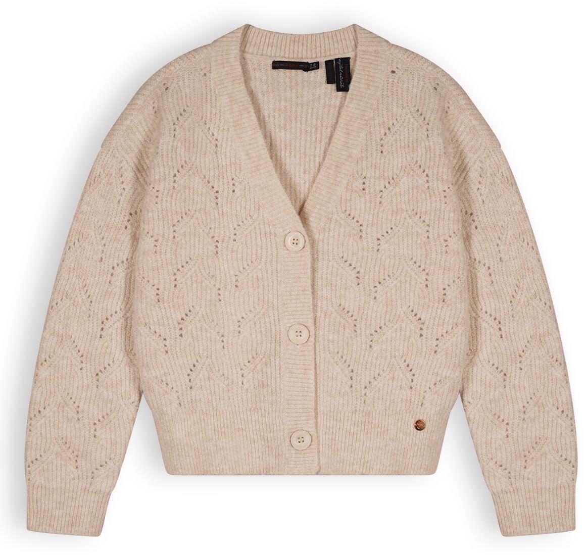 Nono M&auml;dchen Strickjacke Jacke Nova beige