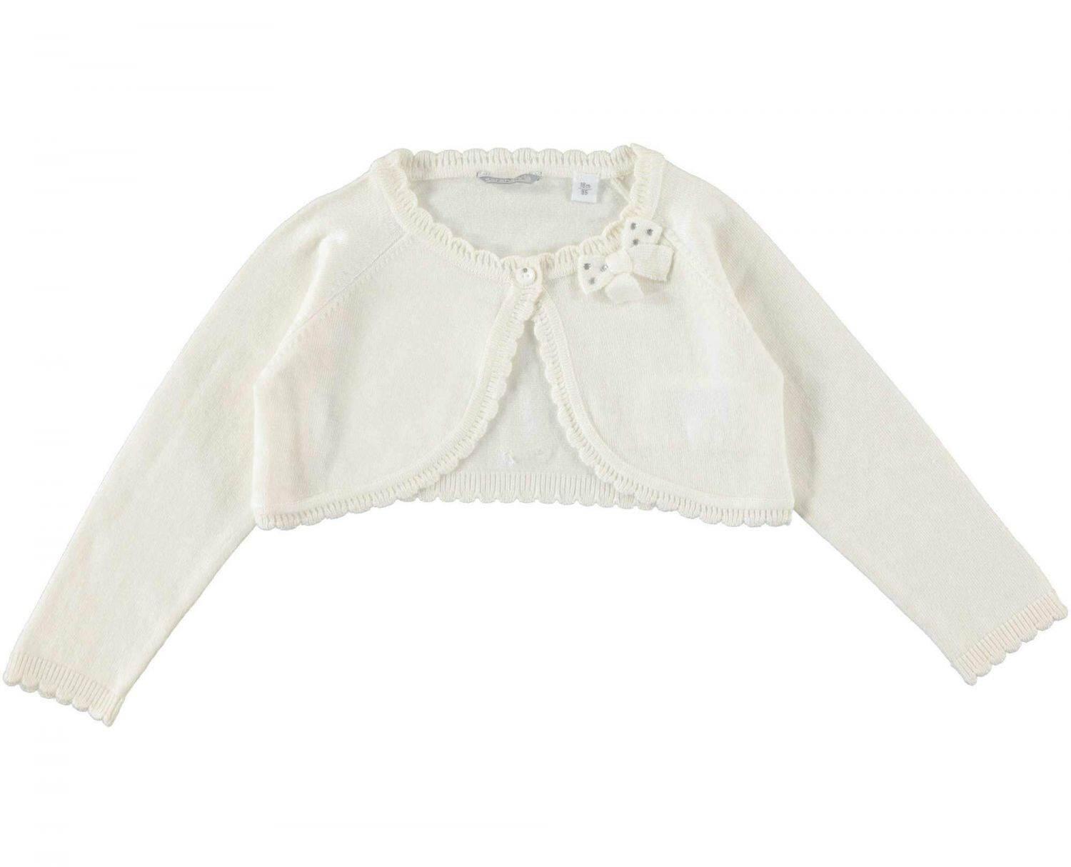 Sarabanda M&auml;dchen Bolero mit Schleife ivory