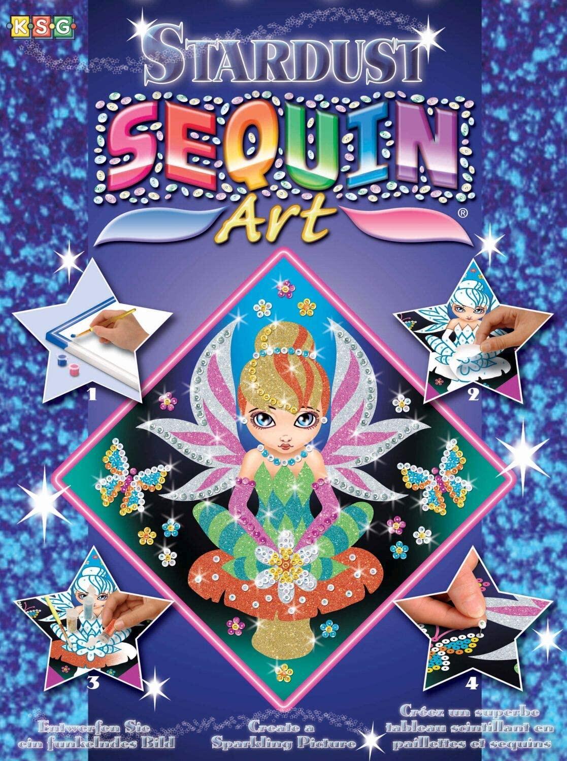 Sequin Art Bastel-Set Pailletten Steckbild Fee Stardust