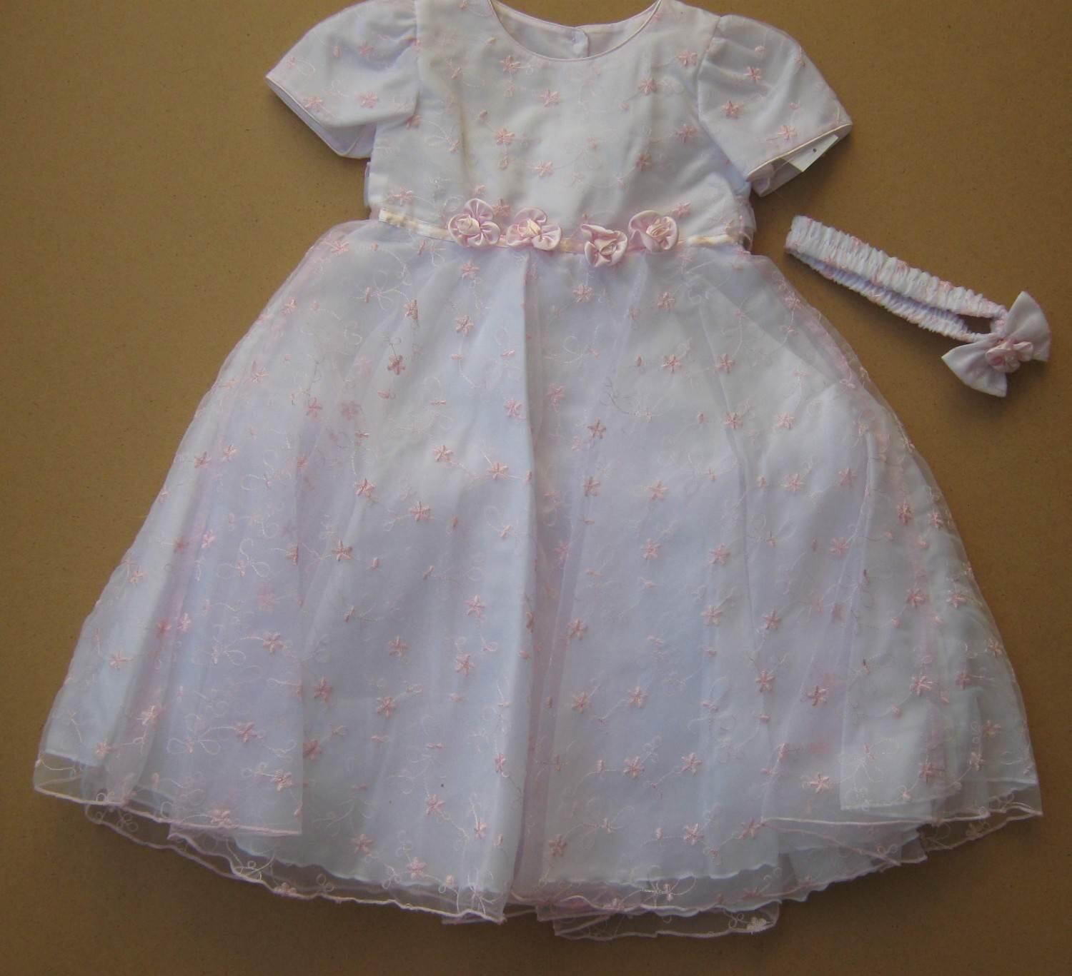 Tip Top festliches Kinder M&auml;dchen Kleid Lilly wei&szlig;-rosa