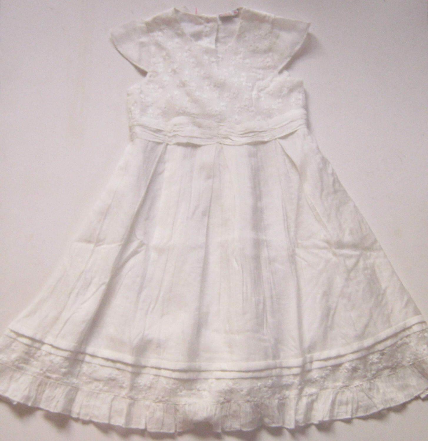 Topo Kinder M&auml;dchen Kleid mit Stickerei Kira ecru