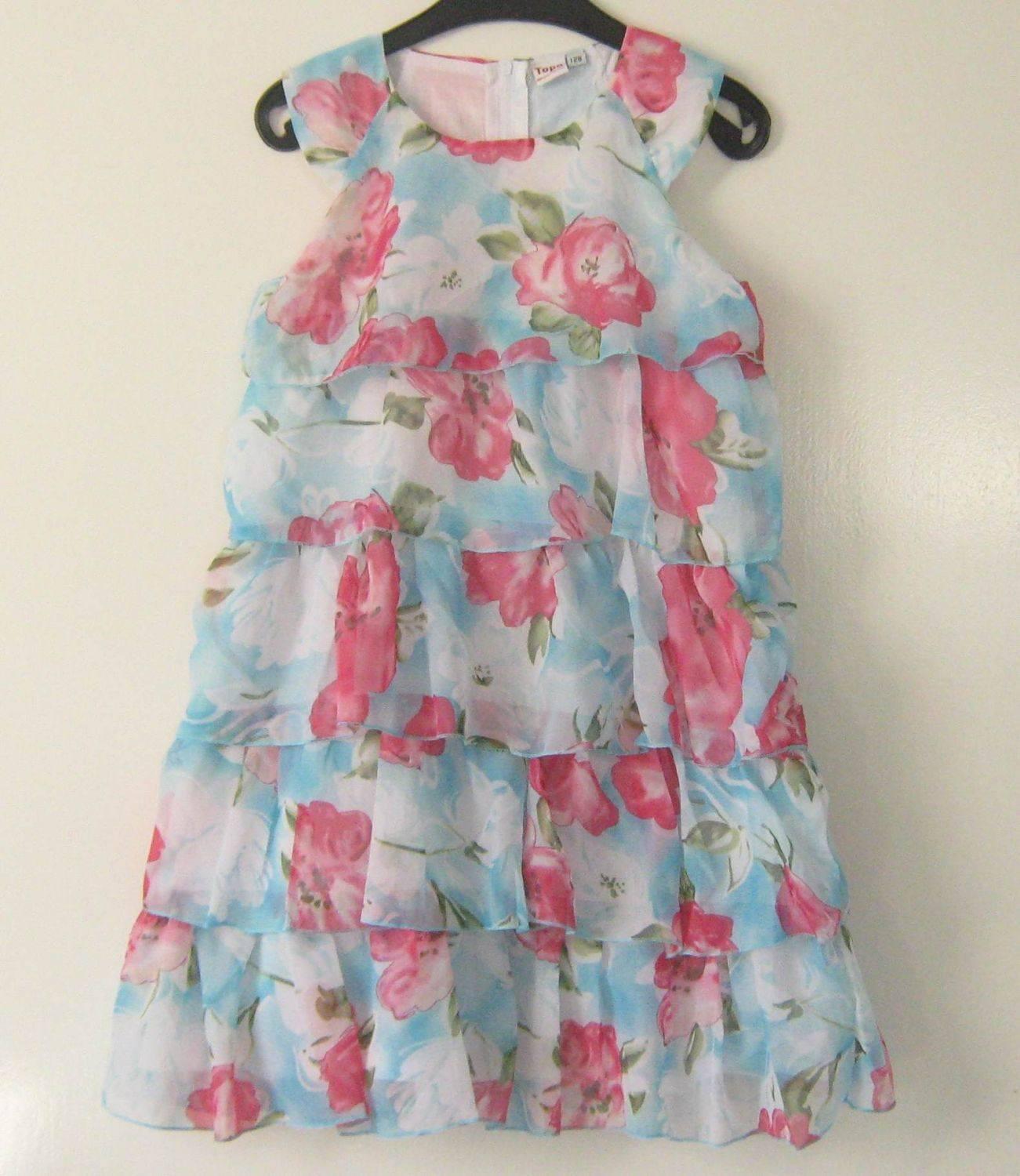 Topo Kinder M&auml;dchen Kleid Hibiskus