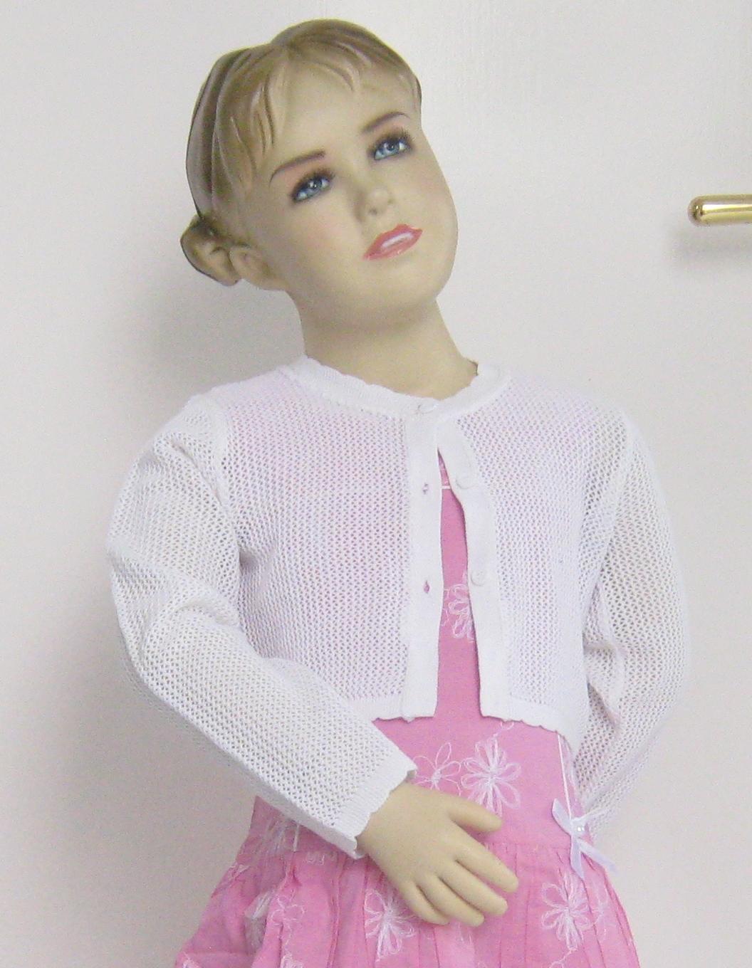 Topo Kinder M&auml;dchen Strick Bolero wei&szlig;