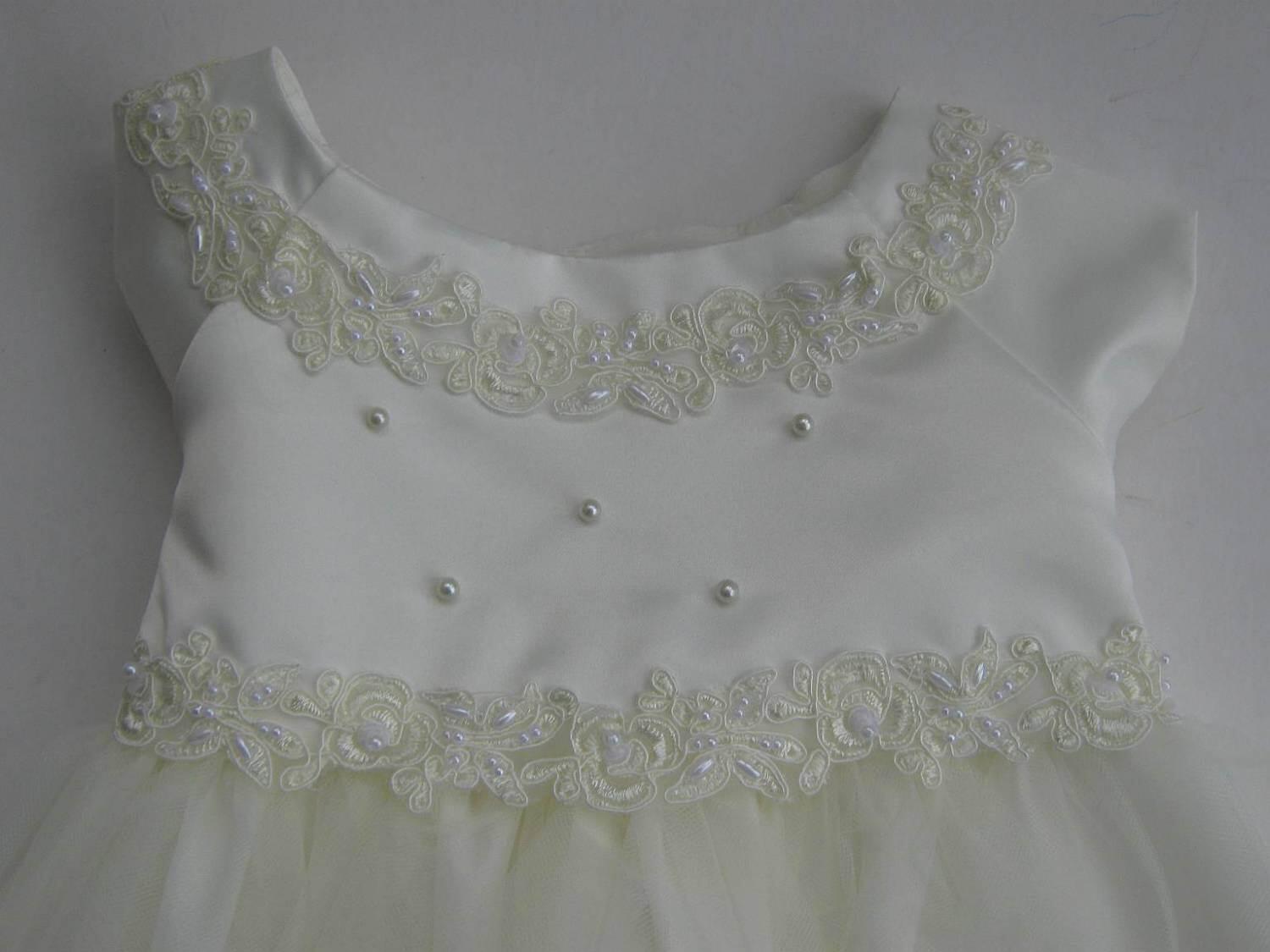 Kid Collection festliches Babykleid Taufkleid Katherina creme