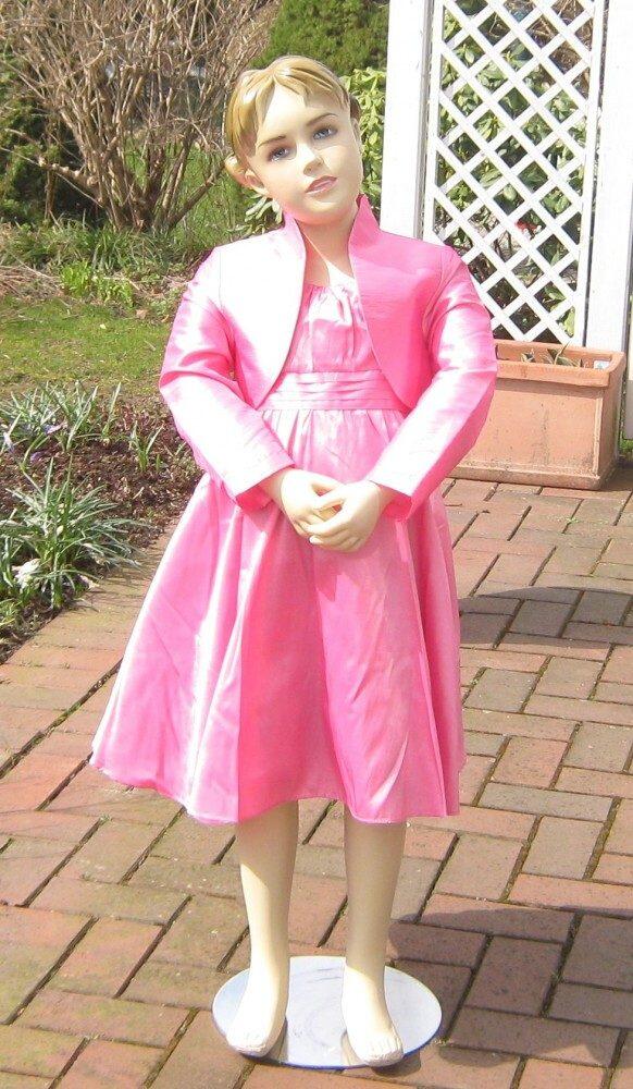 Blumenkind Mädchen Kleid festlich Pink - mit passendem Bolero