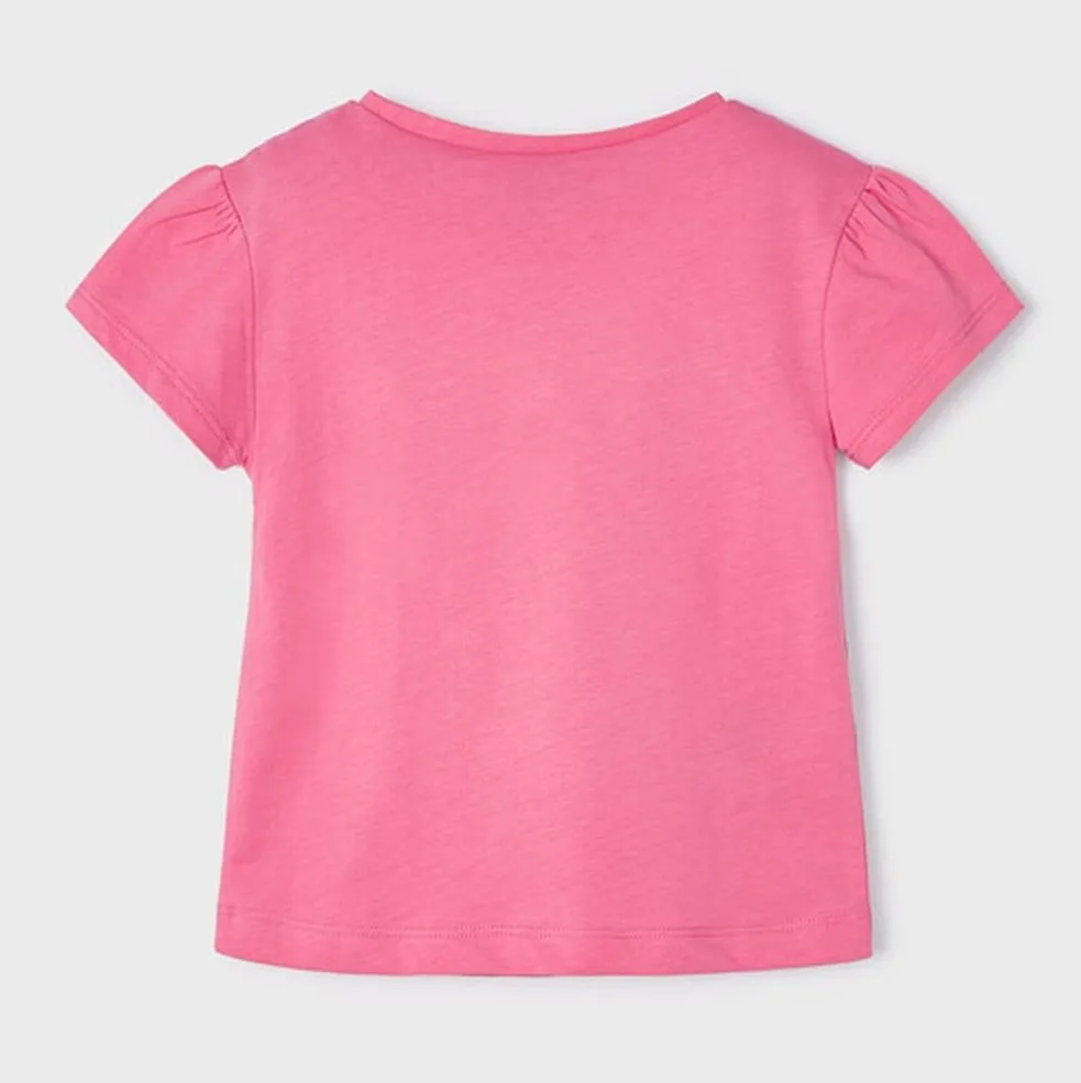 mayoral M&auml;dchen T-Shirt Kurzarm Lochsitickerei pink