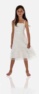 Minisa Blumenkind Mädchen Kleid Wedding 1 weiß