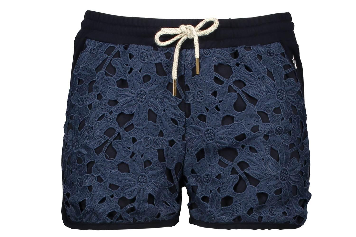 Like Flo Kinder M&auml;dchen Shorts Hotpants Spitze blau