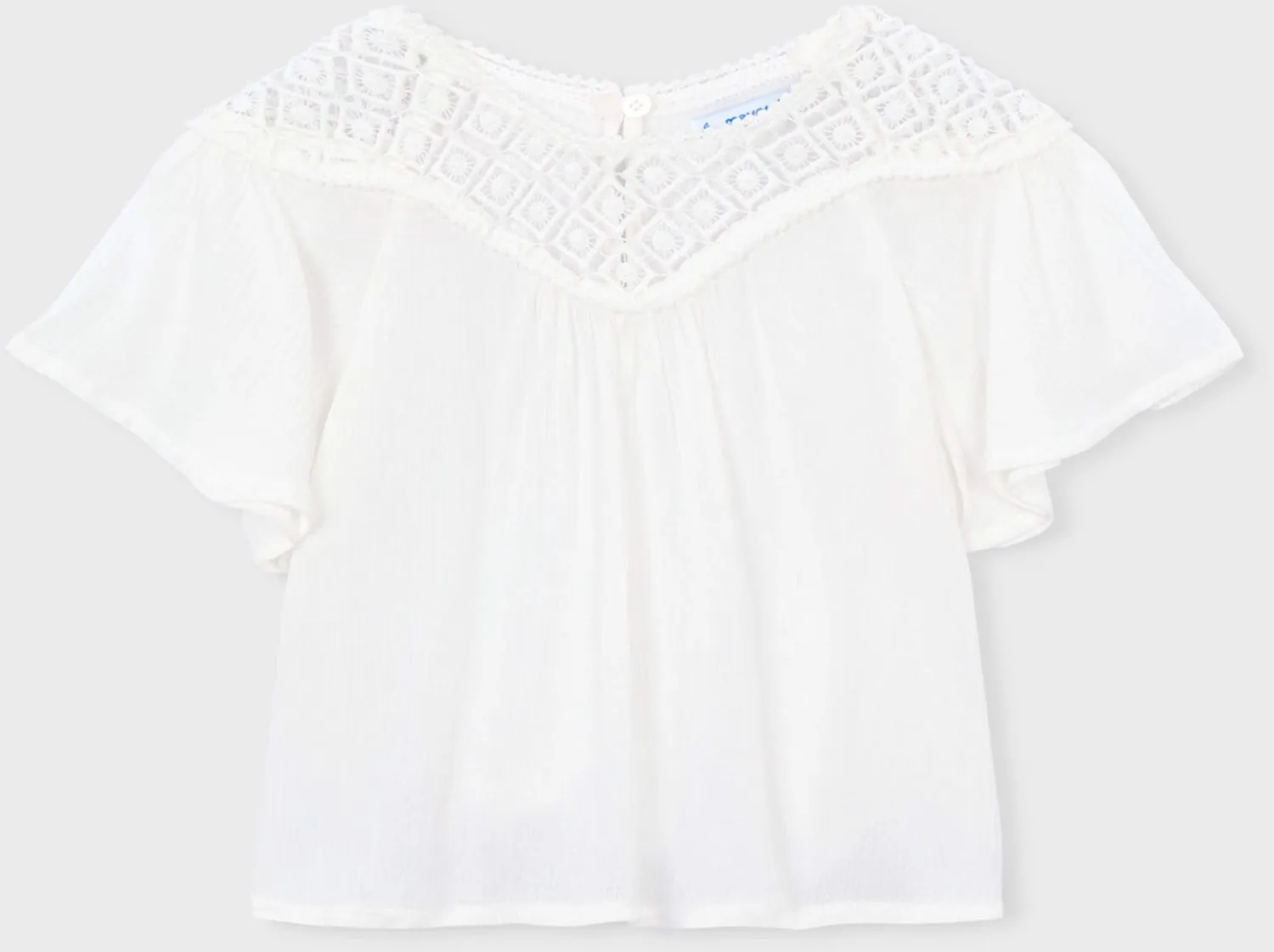 mayoral Kinder M&auml;dchen Bluse Tunika Chiffon ecru