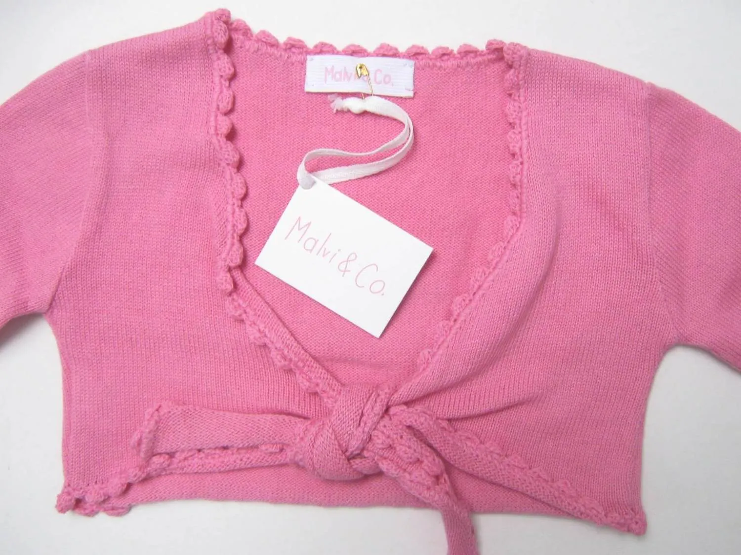 MALVI Kinder Mädchen Strick Bolero rosa